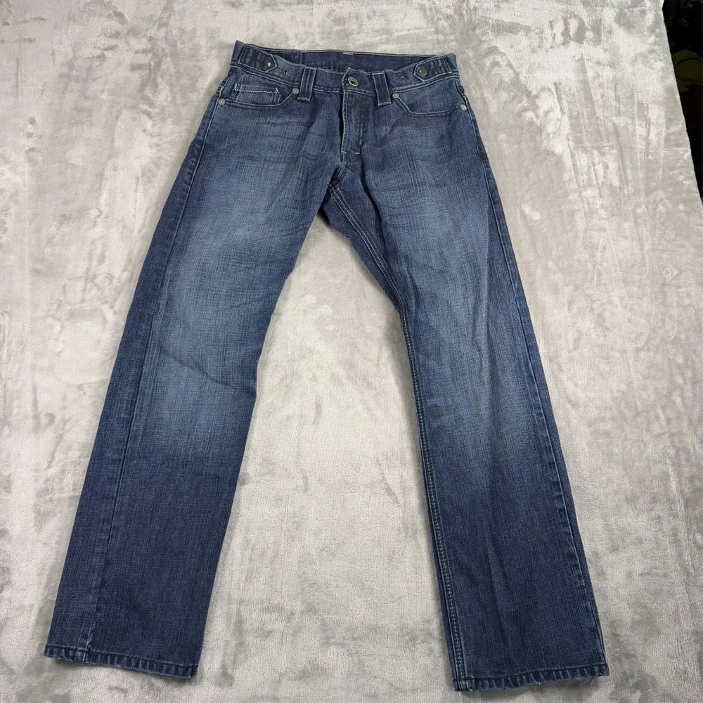 Vintage Levi's Men's 514 Slim Straight Mid Rise Adj Waist Black Label Jeans